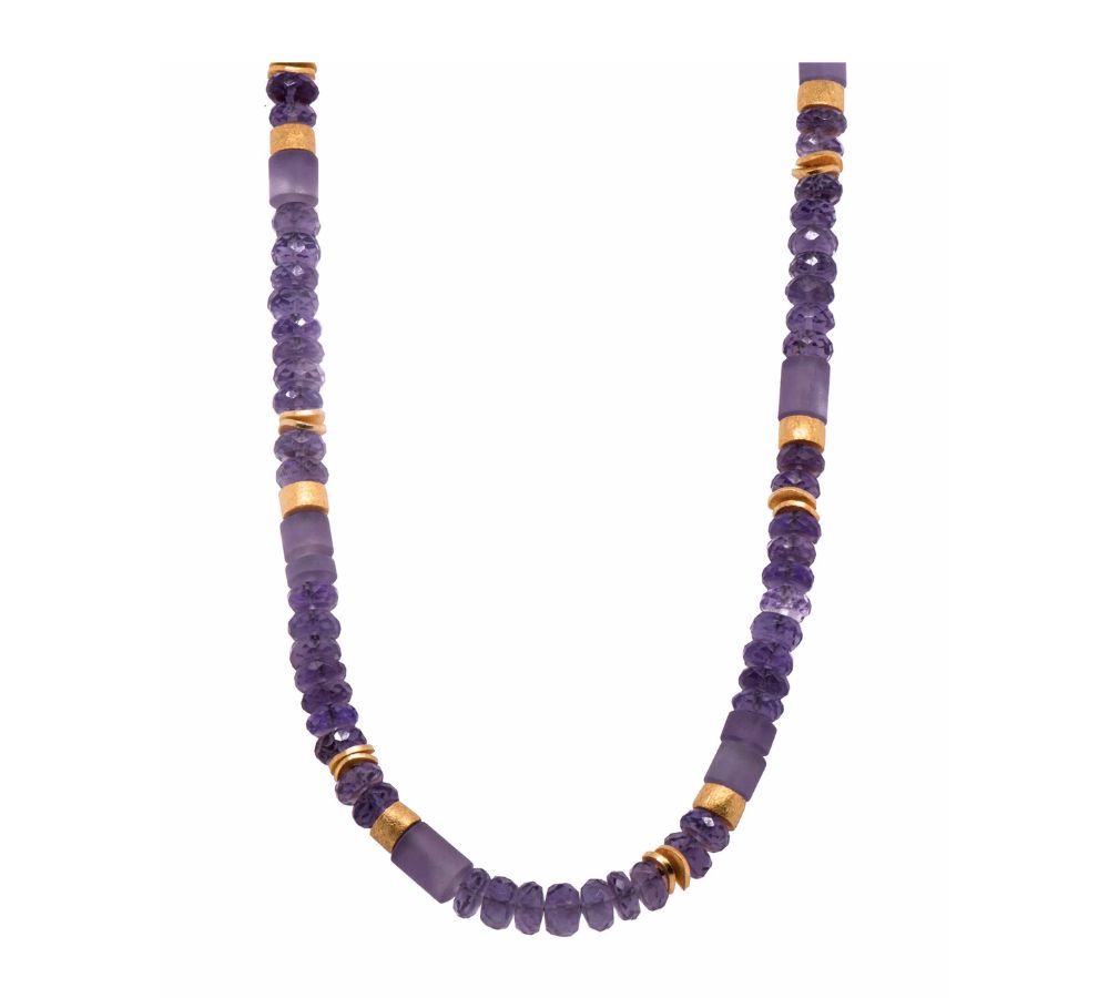 AMETHYST BEAD NECKLACE