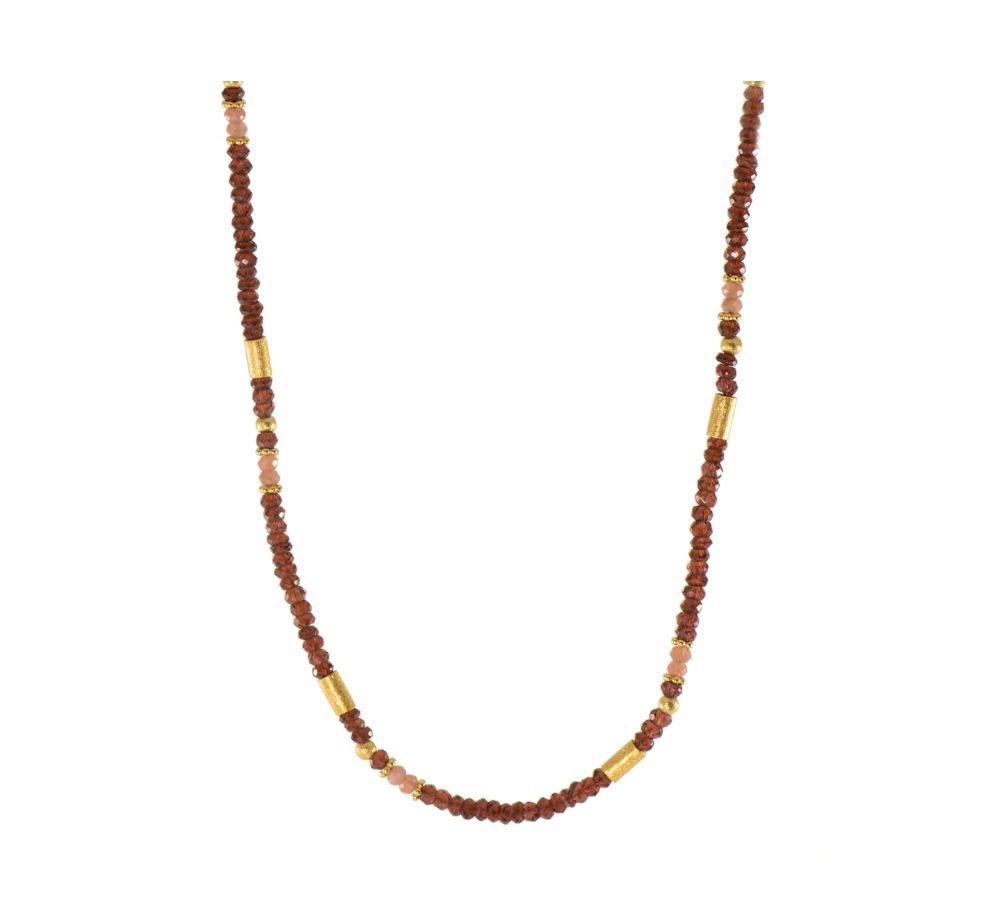MULTICOLOR CARNELIAN BEAD NECKLACE