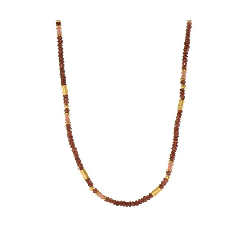 MULTICOLOR CARNELIAN BEAD NECKLACE