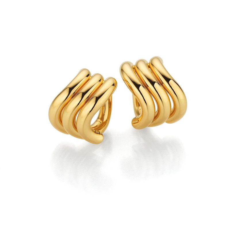 LARGE WAVY GOLD HOOPS LARGE WAVY GOLD HOOPS
