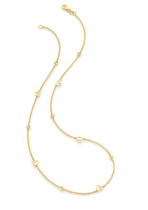 DIAMOND AND HEART NECKLACE DIAMOND AND HEART NECKLACE