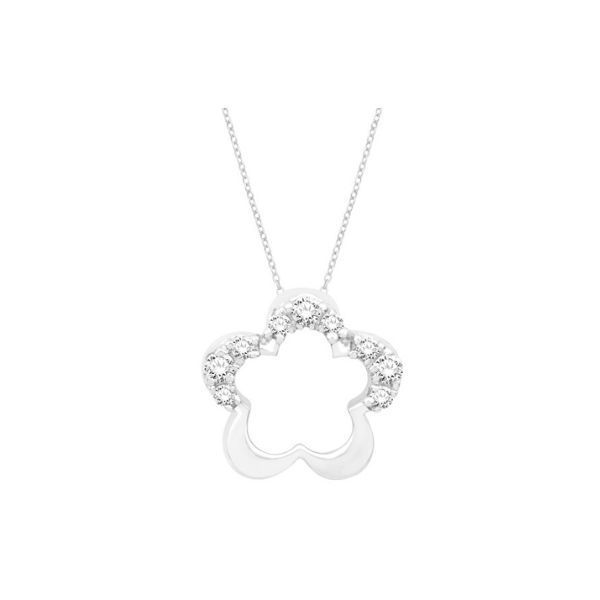 PETITE DIAMOND FLOWER NECKLACE