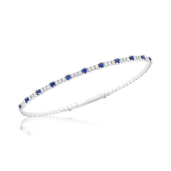 SAPPHIRE AND DIAMOND BANGLE