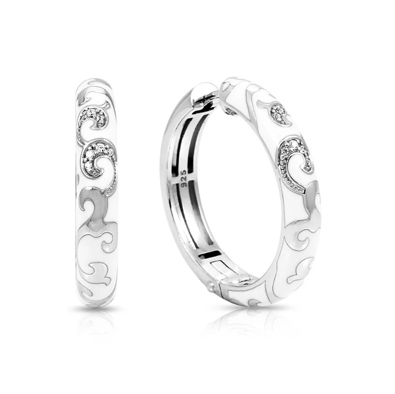 "ROYALE" HOOPS IN WHITE