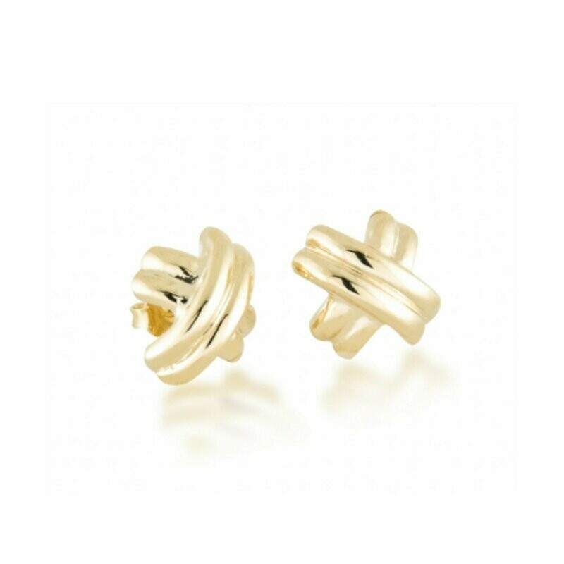 GOLD "X" EARRINGS