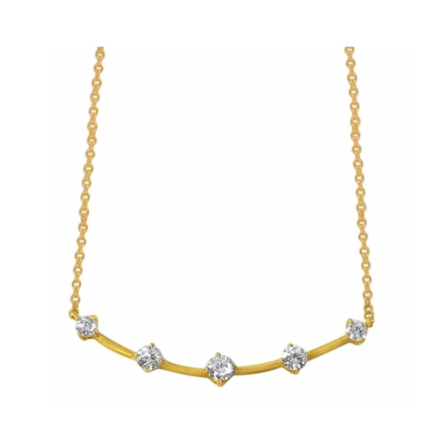 5 STONE DIAMOND NECKLACE