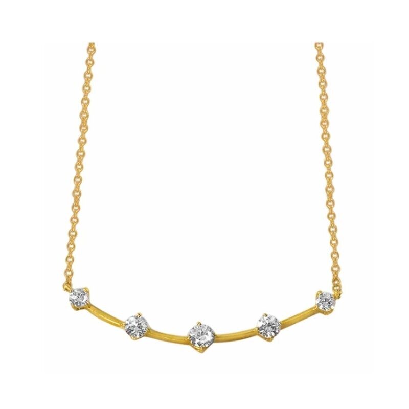 5 STONE DIAMOND NECKLACE