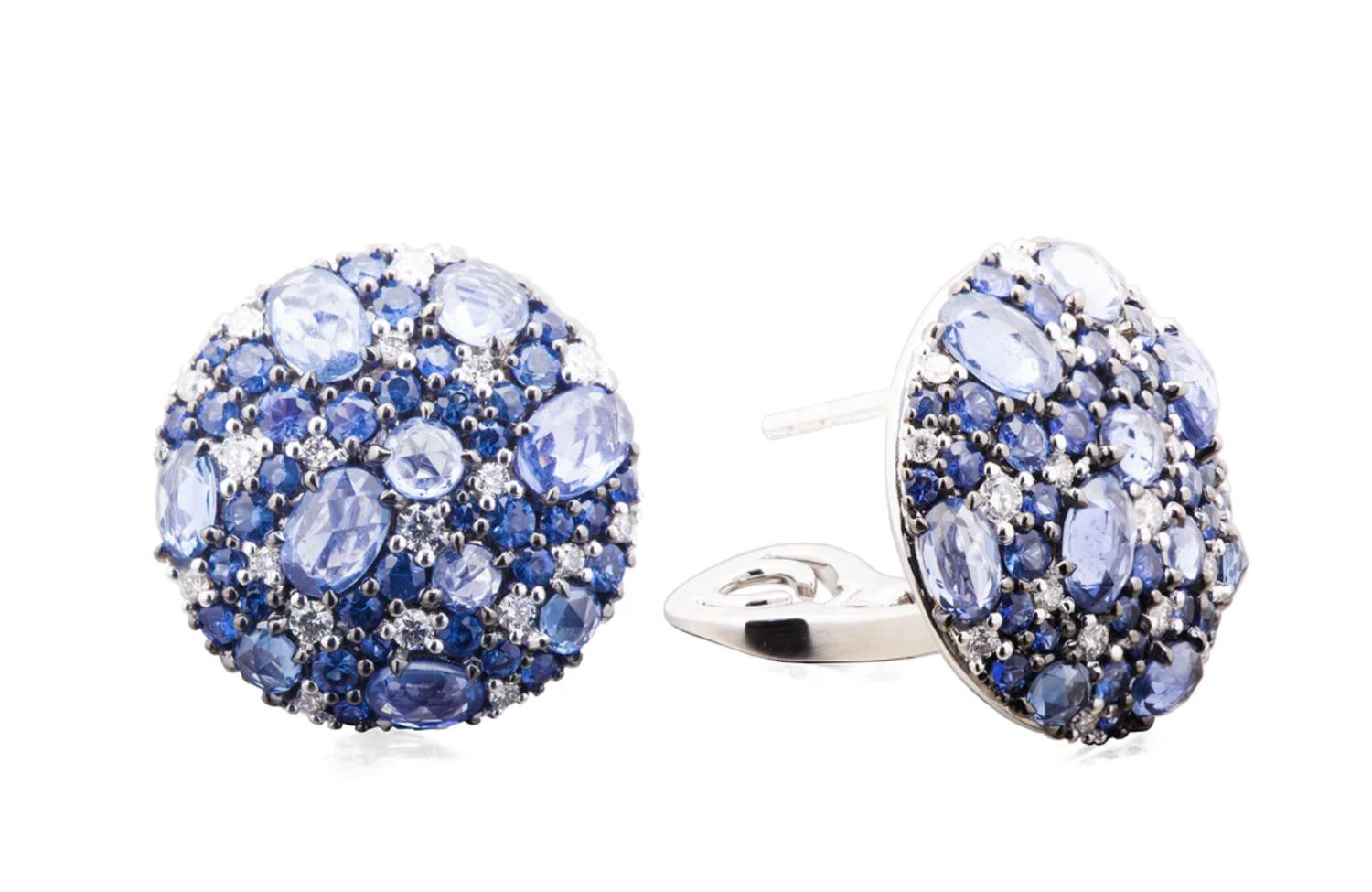 "DELPHINIUM" SAPPHIRE AND DIAMOND CLUSTERS