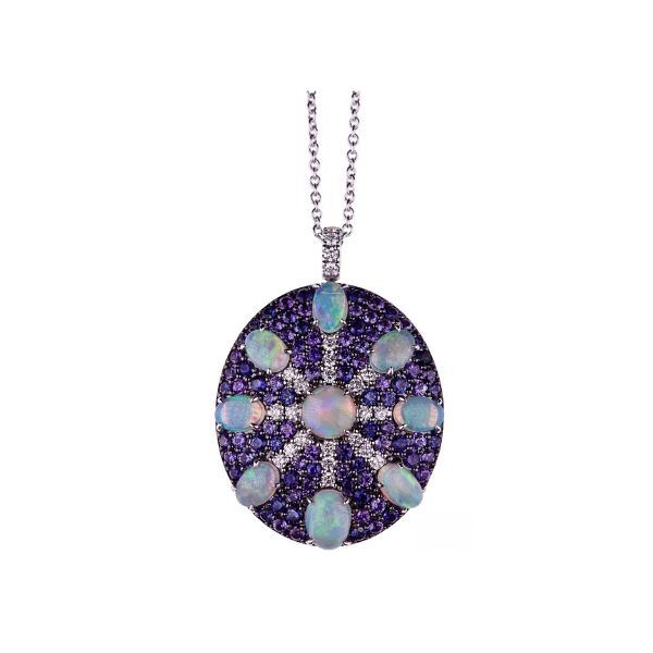 OPAL AND SAPPHIRE PENDANT