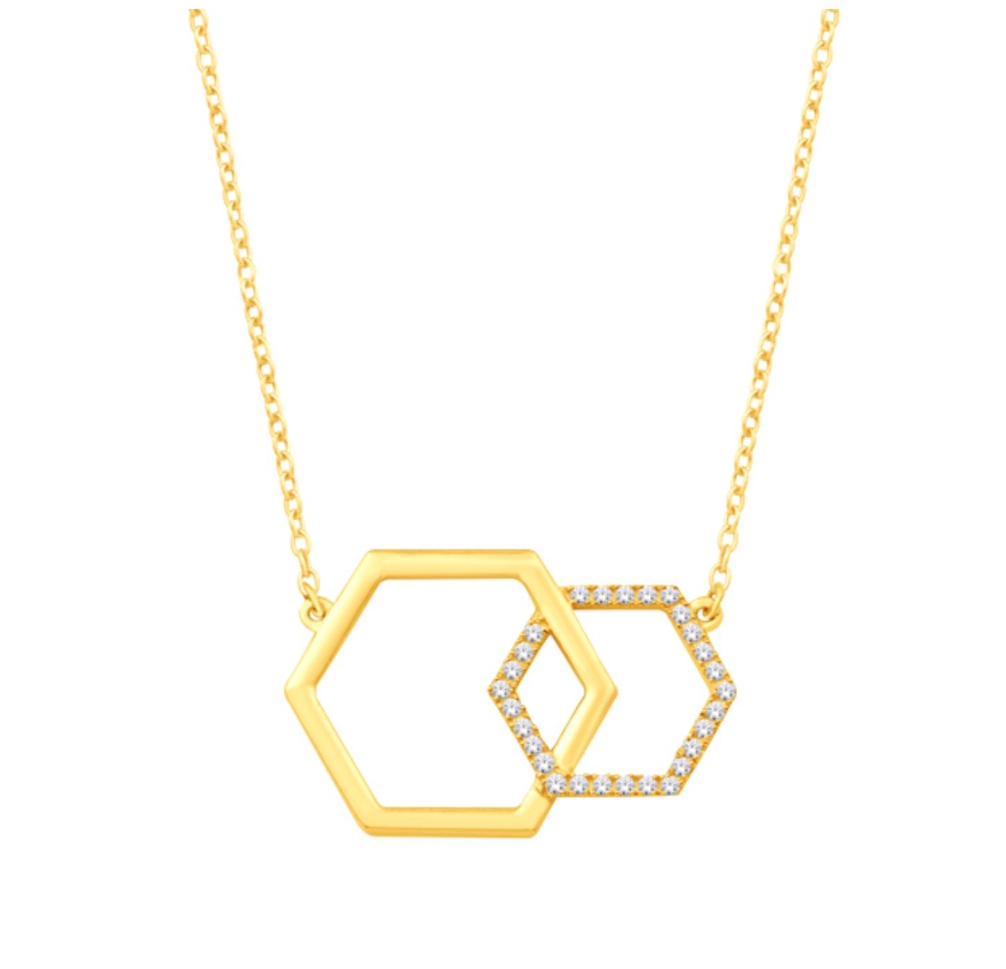DIAMOND HEXAGON PENDANT