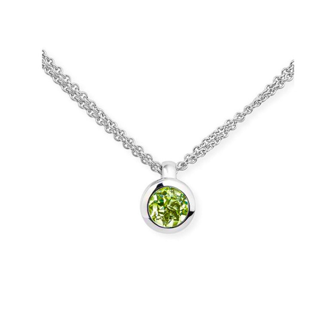 BEZEL-SET PERIDOT NECKLACE BEZEL-SET PERIDOT NECKLACE