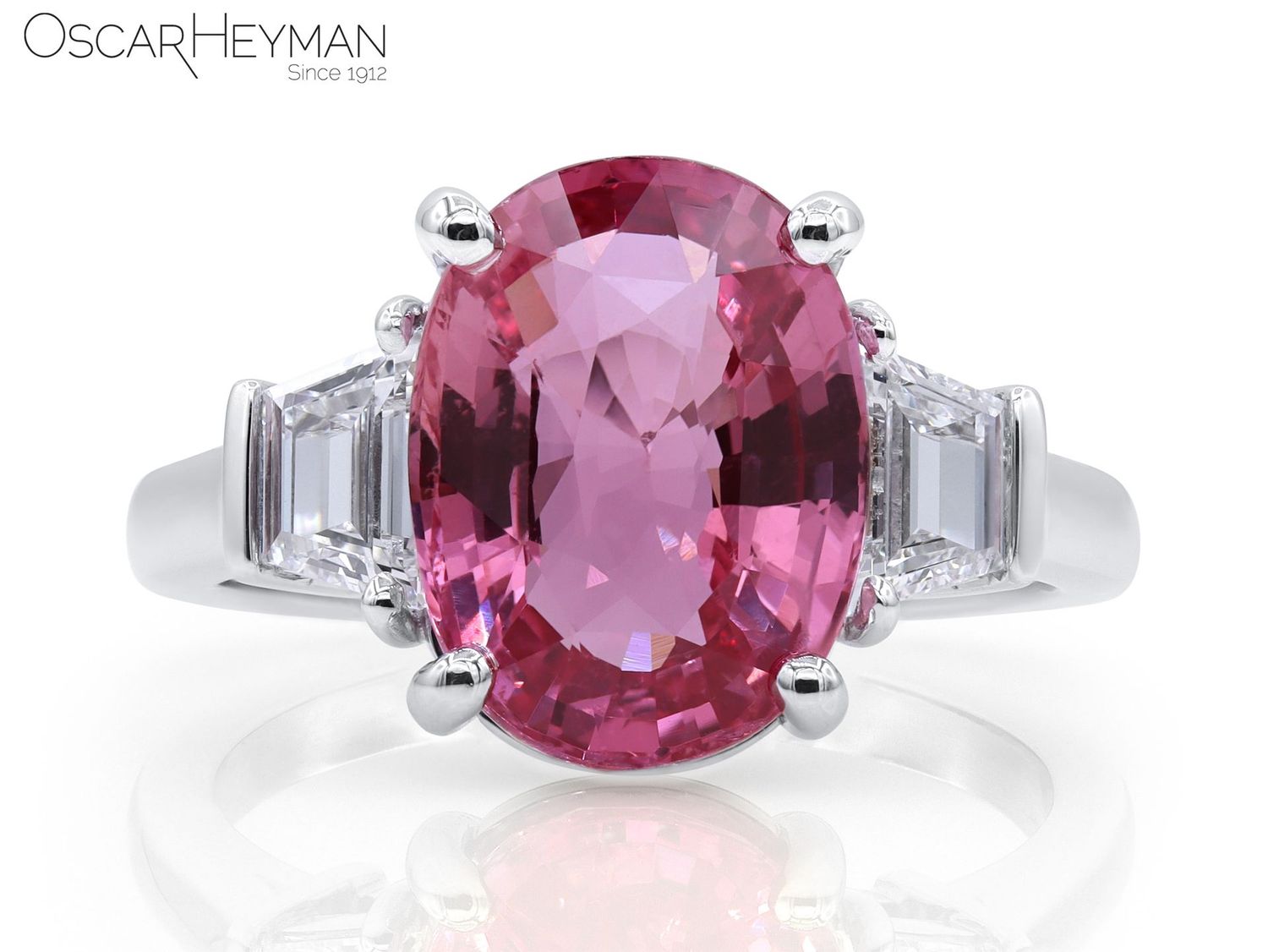 PLATINUM PADPARADSCHA & DIAMOND RING