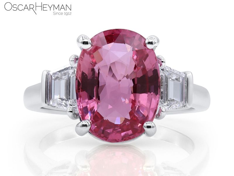 PLATINUM PADPARADSCHA & DIAMOND RING