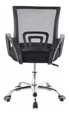 Silla de escritorio Lumax Ezri negra con tapizado de mesh