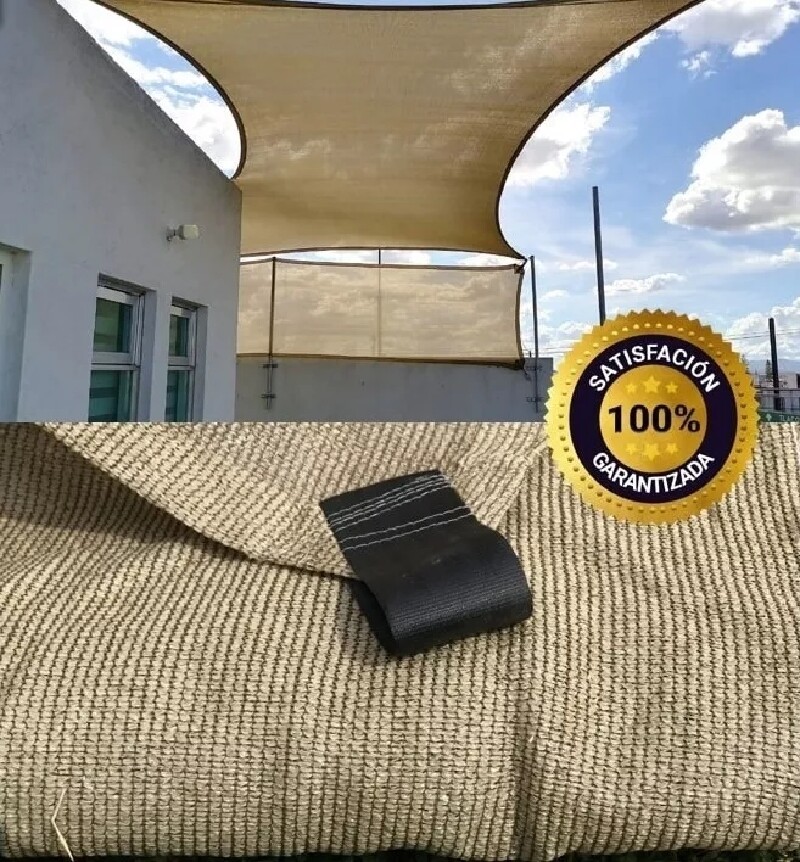 Malla Sombra Raschel 90% de cobertura Vela, lona, toldos. 6×10 Jaretas