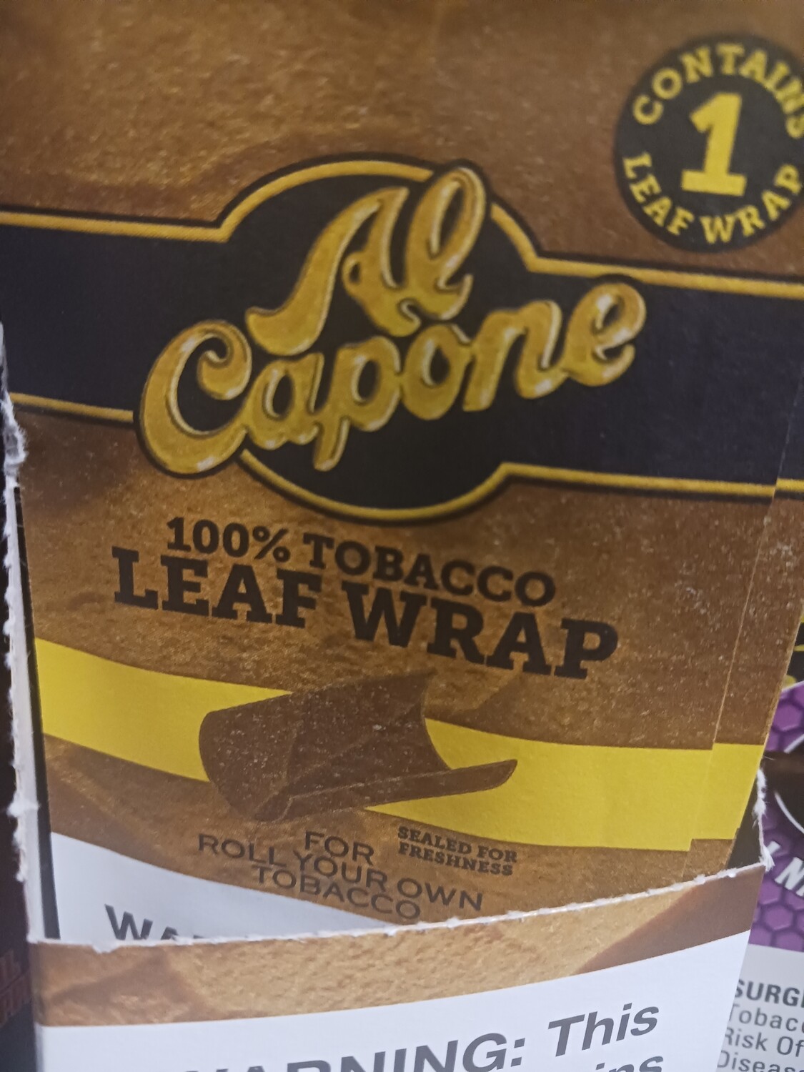 Al Capone Leaf Wrap- Cognac