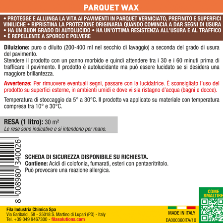 FILA- PARQUET WAX cera per parquet