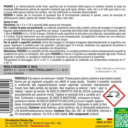 FILA-PH ZERO 1/5L disincrostante acido