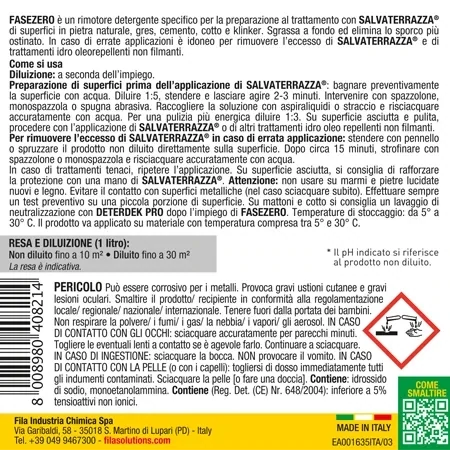 FILA- FASEZERO 1/5L rimotore detergente