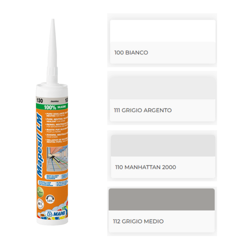 MAPEI- MAPESIL LM 999-100-110-111-112 silicone neutro