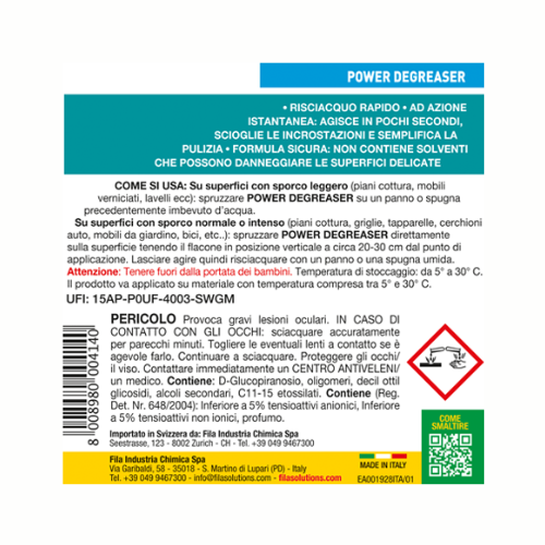 FILA- POWER DEGREASER pulizia sgrassante