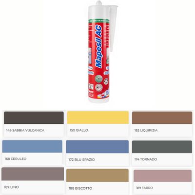 MAPEI- MAPESIL AC da n.149 a n.189 silicone acetico puro MAPEI- MAPESIL AC da n.149 a n.189 silicone acetico puro