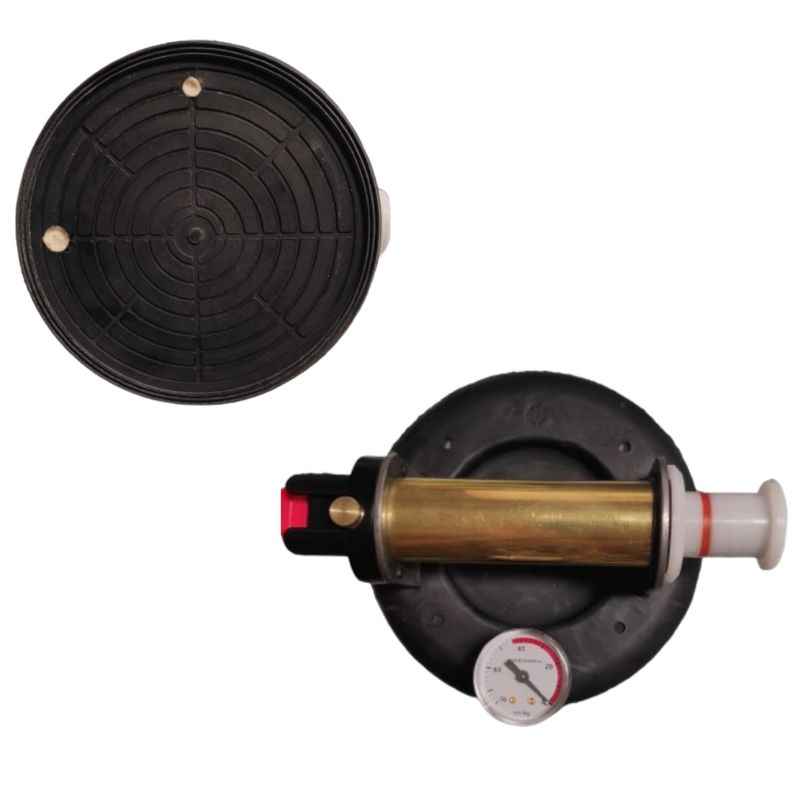 VENTOSA IN GOMMA A SIRINGA con vuotometro