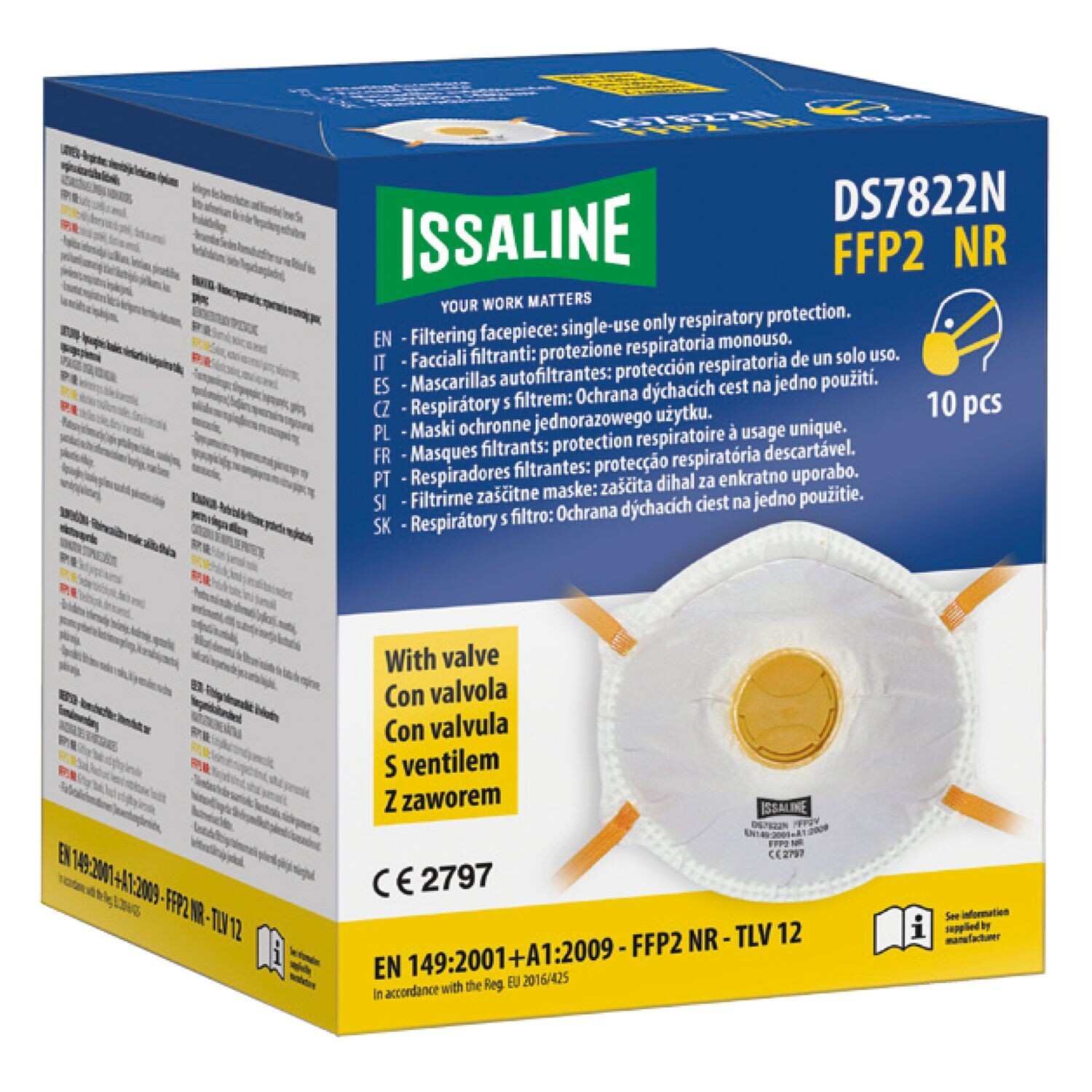 MASCHERINA FFP2 ISSALINE 10PZ MASCHERINA FFP2 ISSALINE 10PZ