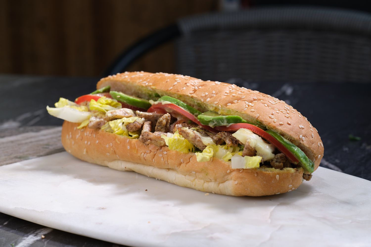 Chicken avocado sandwich