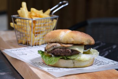 Mushroom Swiss burger