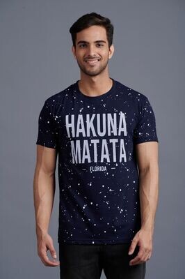 Hakuna Matata Splatter Men’s T-Shirt Navy