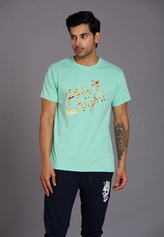 Palm Nights Men’s T-Shirt Mist Green