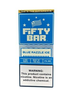 Fifty Bar Blue Razzle Ice (10 Pack)