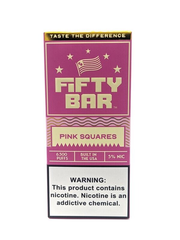 Fifty Bar Pink Square (10 Pack)