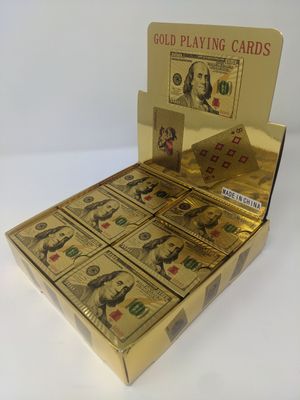 Gold 100 Dollar Bill Playing Cards (12 Pack)