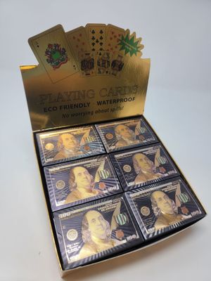 Black & Gold 100 Dollar Bill Playing Cards (12 Pack)