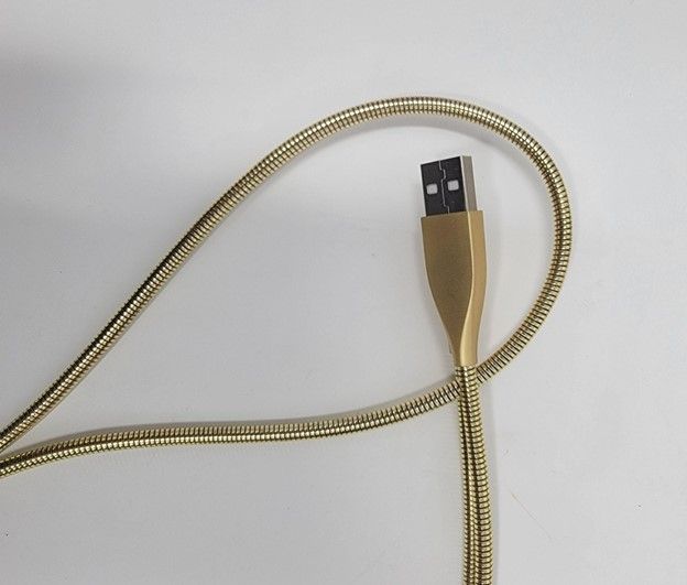 Black Diamond Stainless Steel Fast Charger Gold USB to Type C Cable(6FT)(12 Pack)