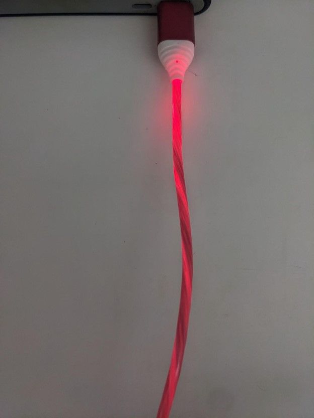 10 FOOT Light Up Glow Red USB to Lightning Cable(10FT)(12 Pack)