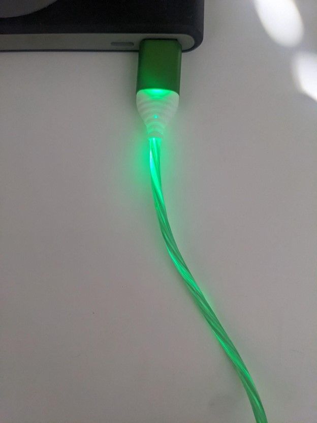 10 FOOT Light Up Glow Green USB to Lightning Cable(10FT)(12 Pack)