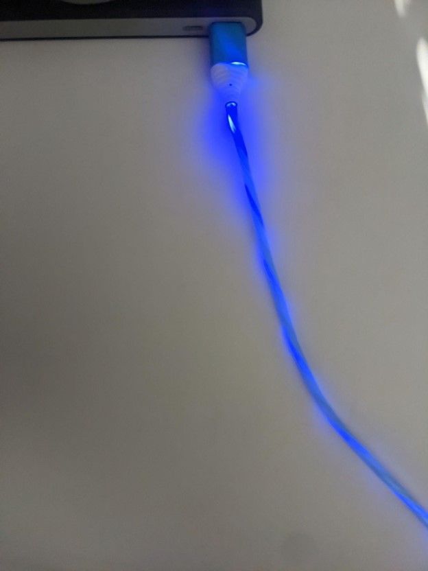 10 FOOT Light Up Glow Blue USB to Lightning Cable(10FT)(12 Pack)