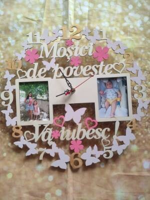 Reloj personalizado con las fotos y texto