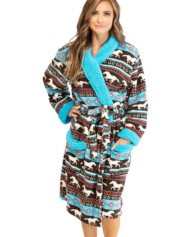 Horse Fair Isle Women’s Bathrobe
