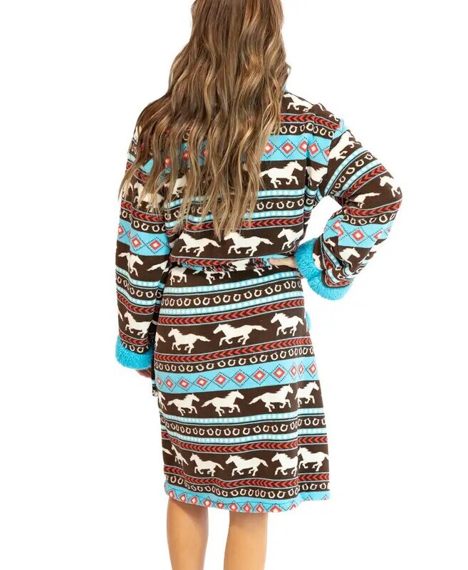 Horse Fair Isle Women’s Bathrobe