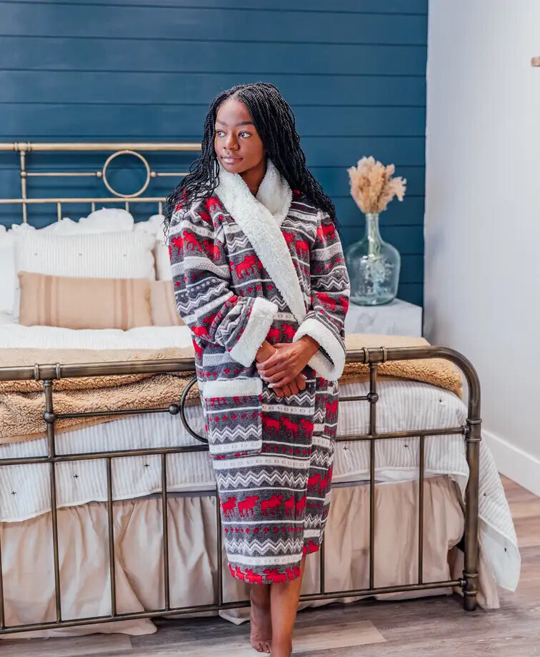 Cabin Moose Women’s Bathrobe