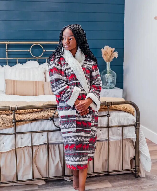 Cabin Moose Women’s Bathrobe