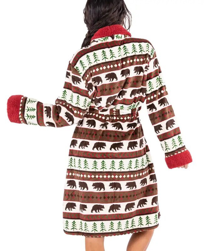 Bear Fair Isle Women’s Bathrobe