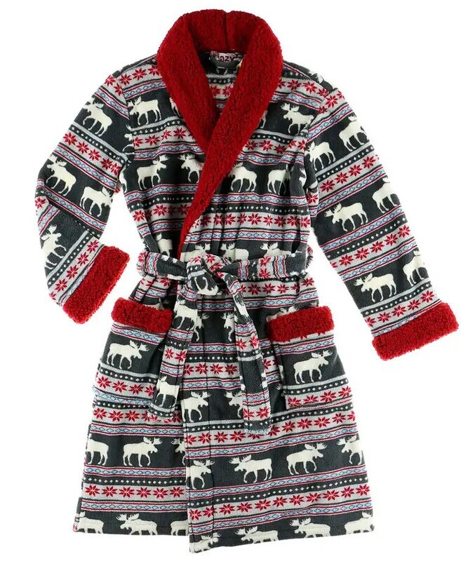 Moose Fair Isle Women’s Bathrobe