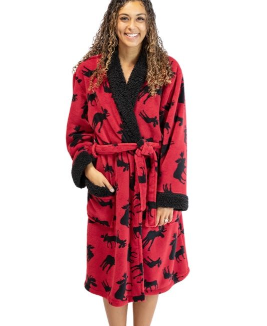 Classic Moose Women’s Bathrobe, Size: S/M