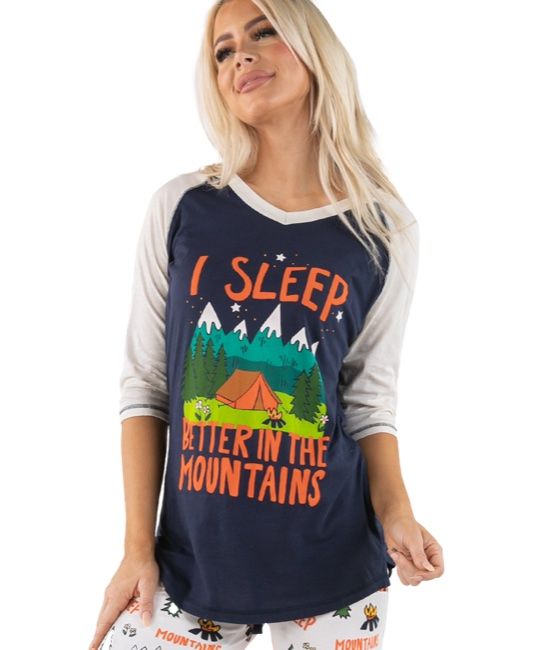 Sleep In Mtn PJ Tall Tee, Size: XS