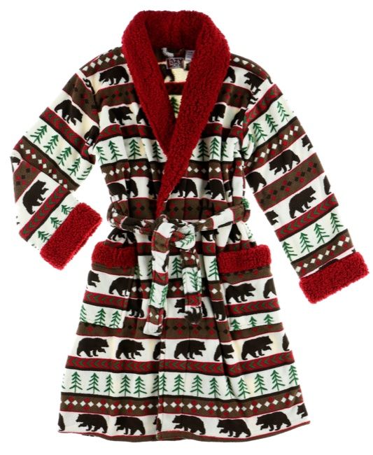 Bear Fair Isle Women’s Bathrobe, Size: S/M